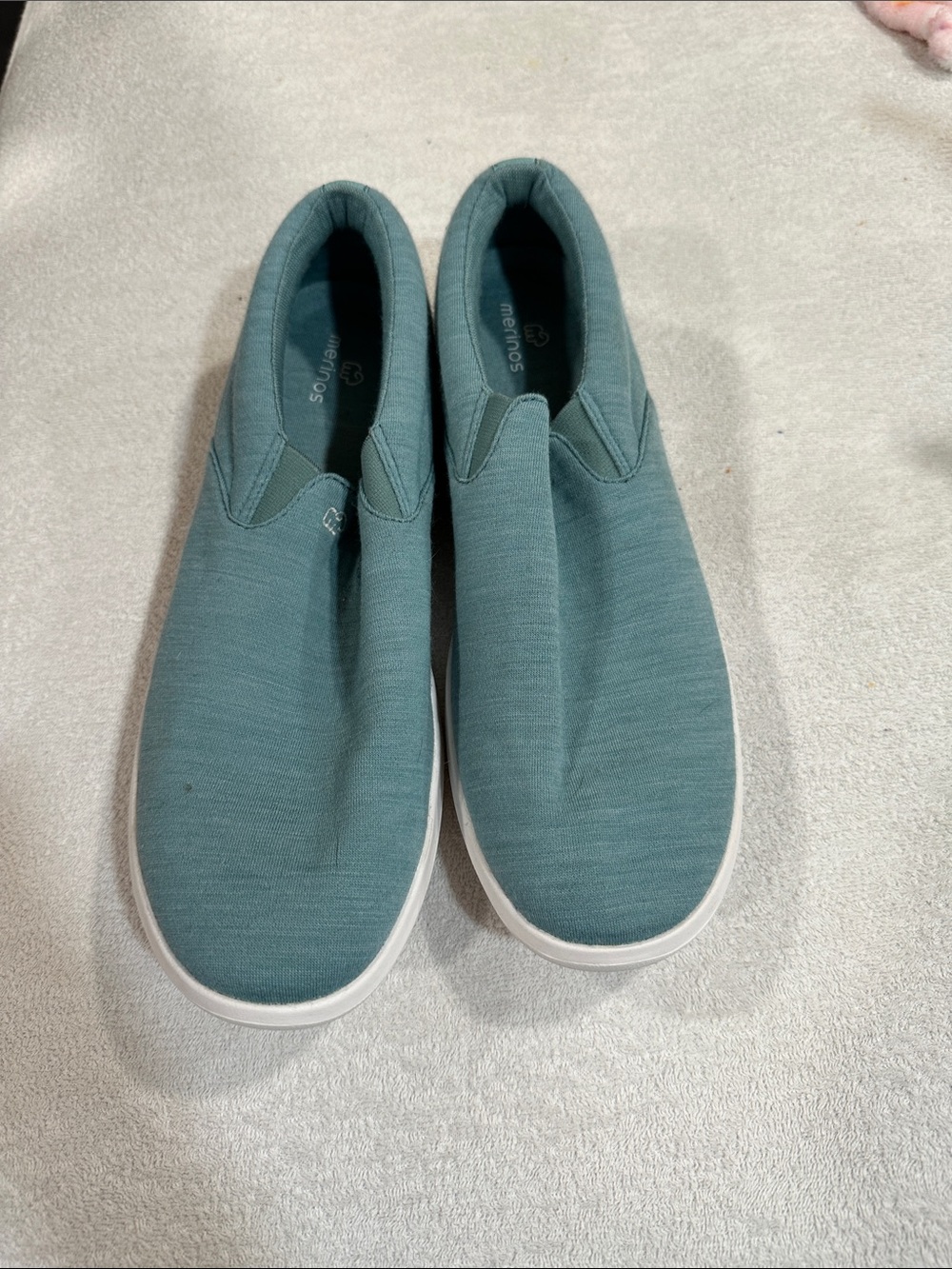 Slip-On Casual Flats in Teal by Merinos